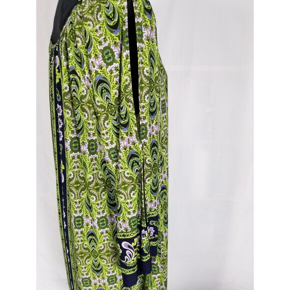 LONDON TIMES 3/4 Peek a Boo Sleeve Shift Dress 16W Keyhole Neckline Retro Green - Picture 10 of 12